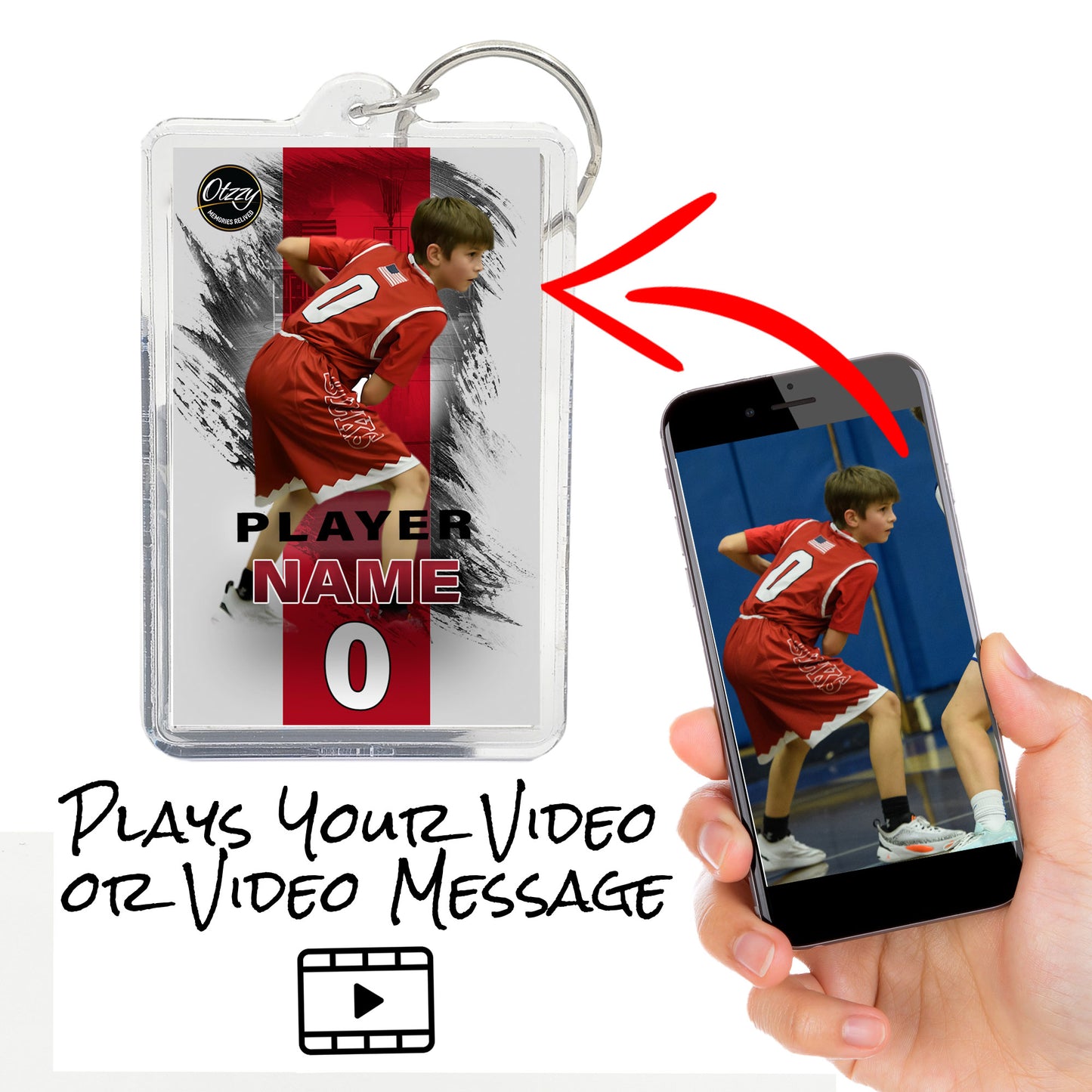 Basketball Keychain Stripe - Player Info