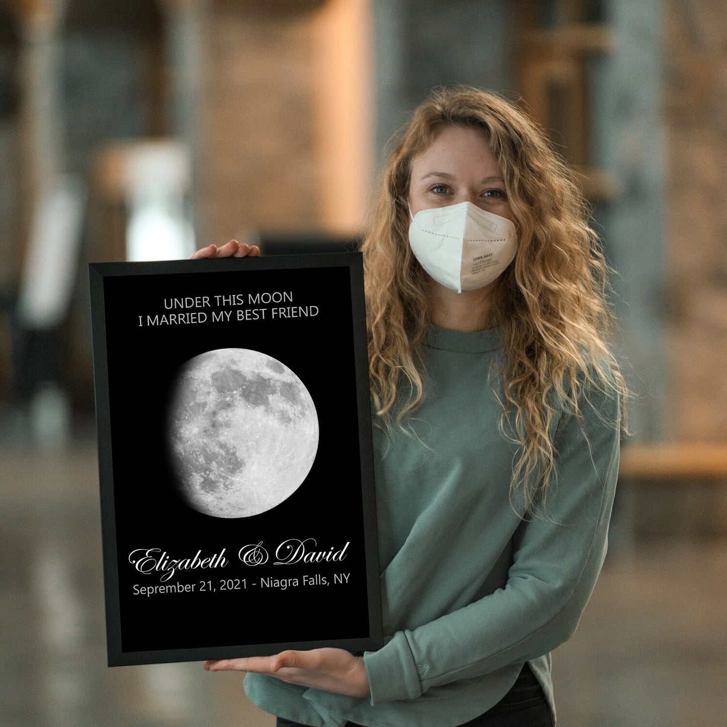 Framed Moon Art Print