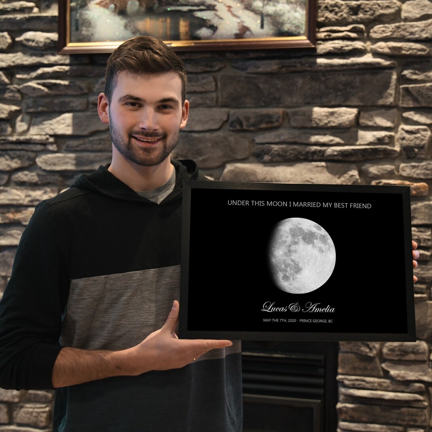 Framed Moon Art Print