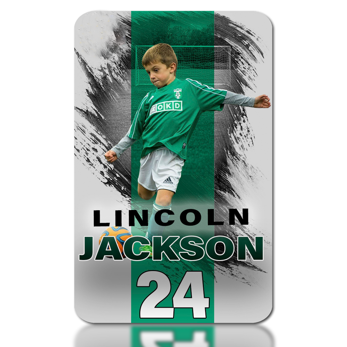 Soccer Stripe Card - Photo & Player Info