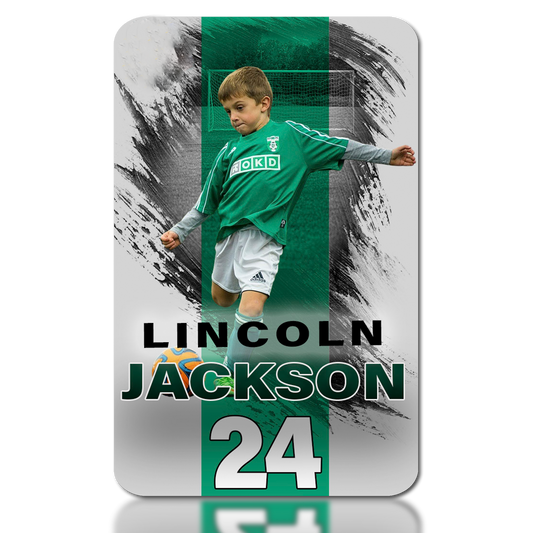 Soccer Stripe Card - Photo & Player Info