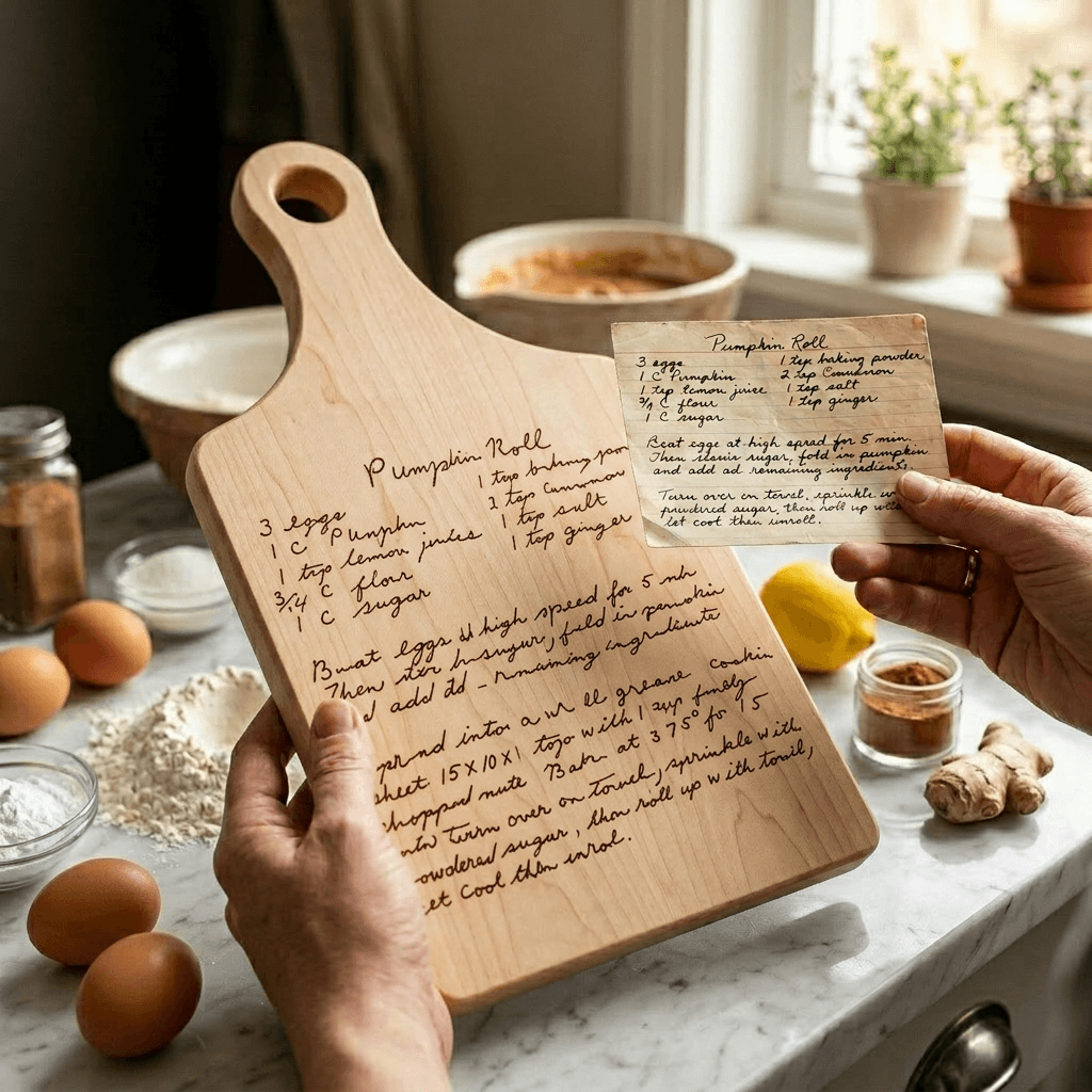 The Handwriting You'd Never Want to Lose — Handwritten Recipe Cutting Board