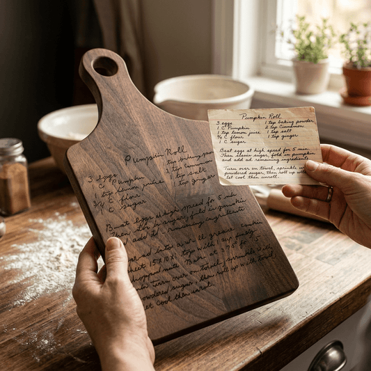 The Handwriting You'd Never Want to Lose — Handwritten Recipe Cutting Board