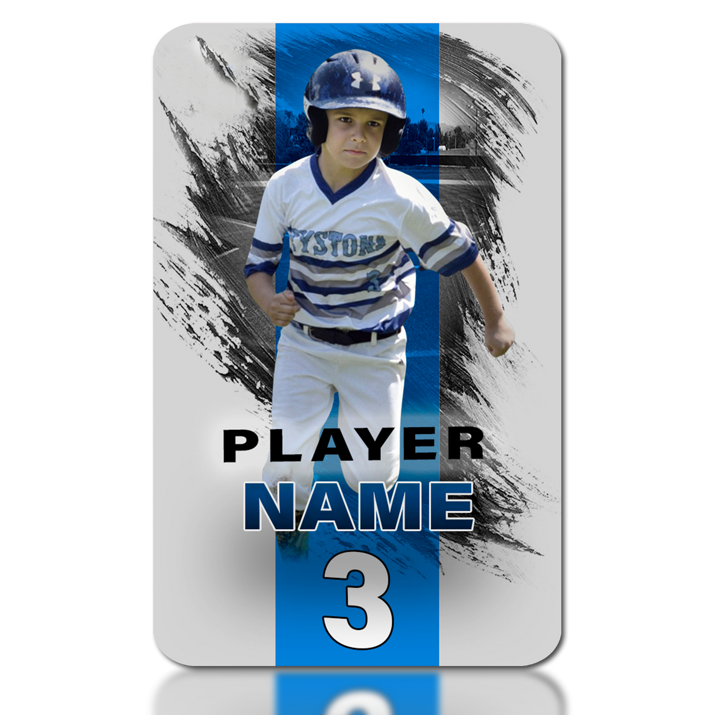 Baseball Stripe Card – Photo & Player Info