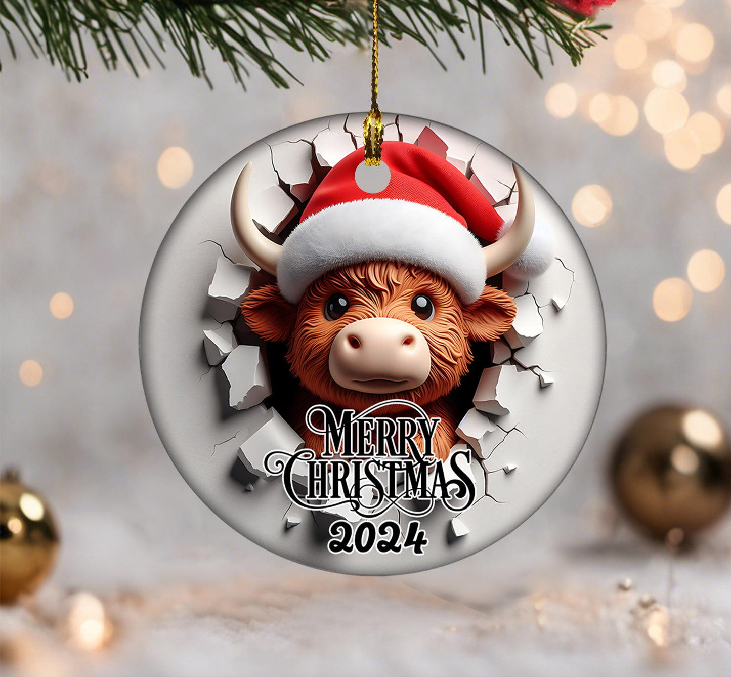 Volume 7 Highland Cow Ornament