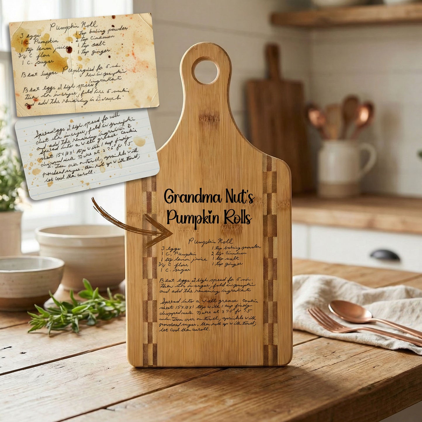 Handwritten Recipe Paddle Board