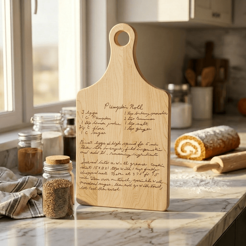 The Handwriting You'd Never Want to Lose — Handwritten Recipe Cutting Board