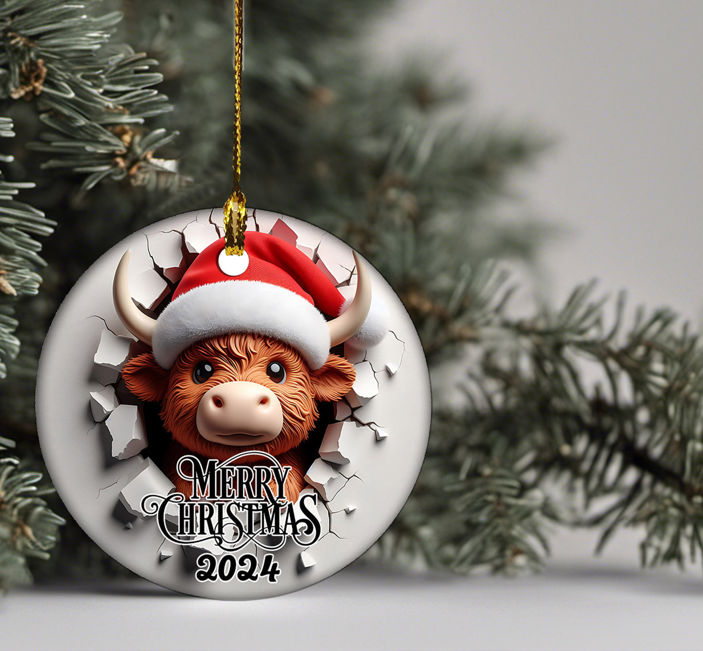 Volume 7 Highland Cow Ornament