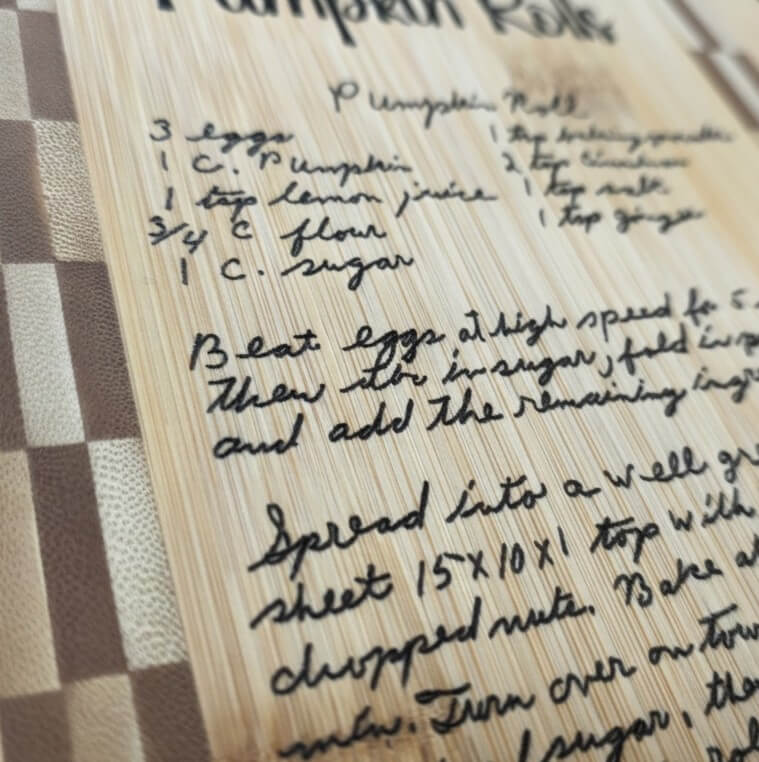The Handwriting You'd Never Want to Lose — Handwritten Recipe Cutting Board