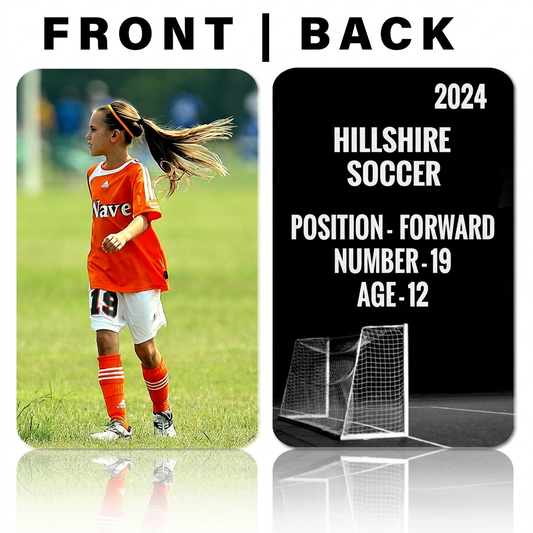 Soccer Memory Card: Custom Wallet Card with Highlight Video