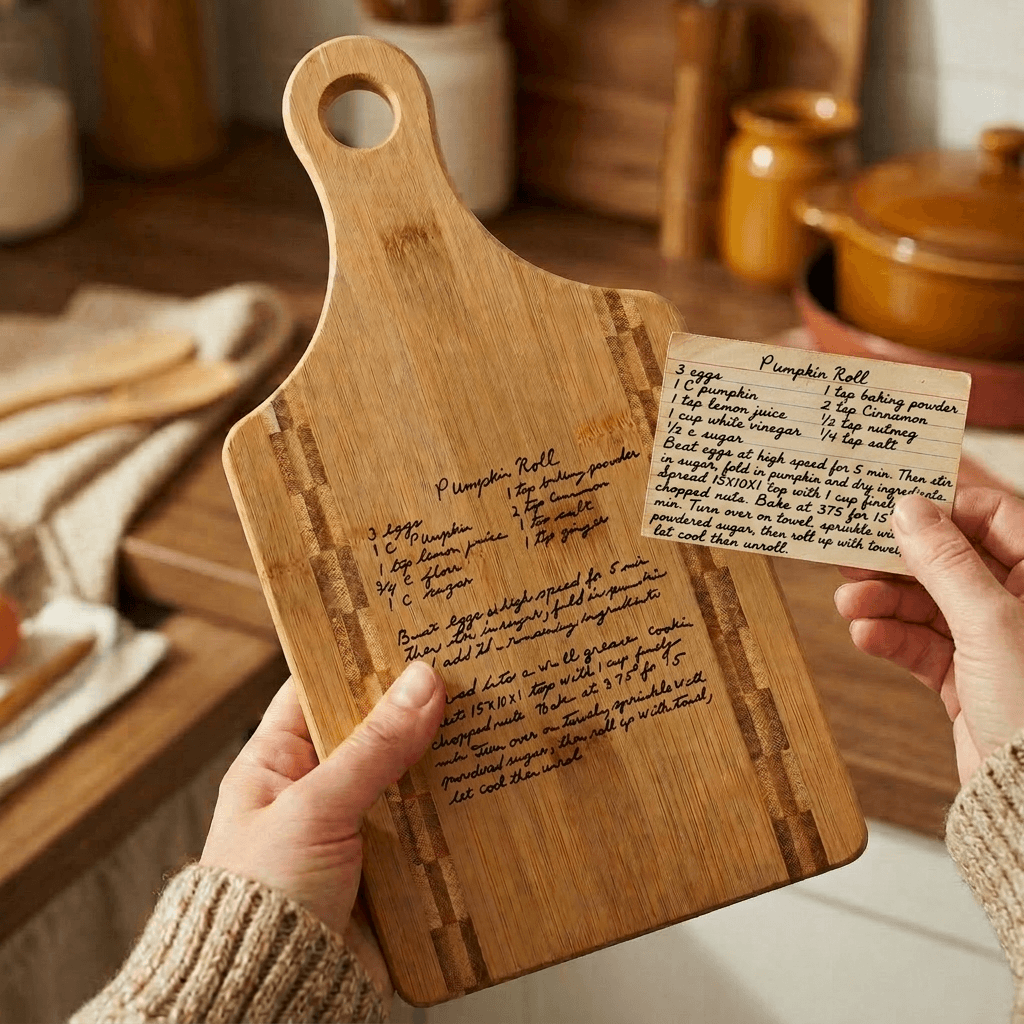 The Handwriting You'd Never Want to Lose — Handwritten Recipe Cutting Board