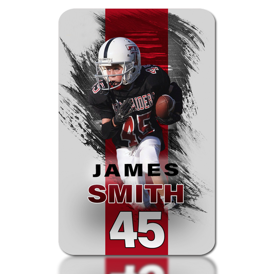 Football Stripe Card - Photo & Player Info