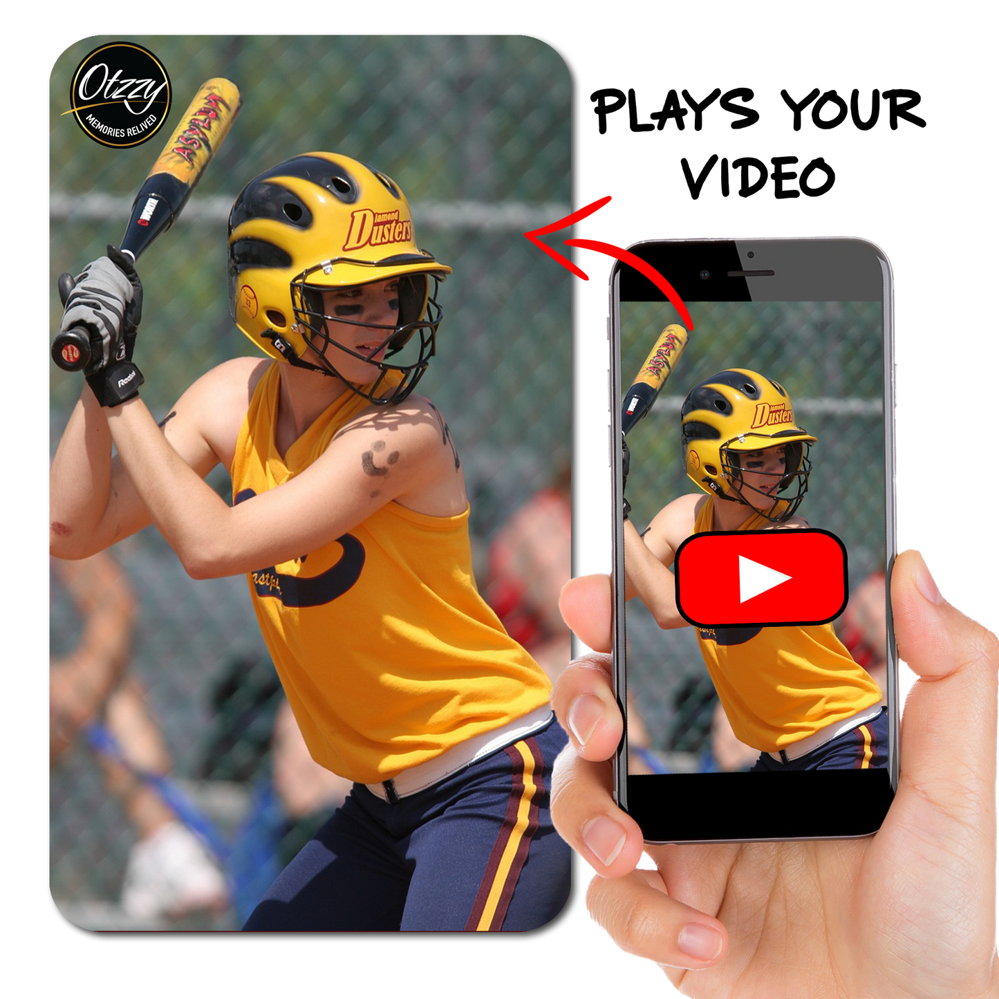 Softball Photo Card - Player Info