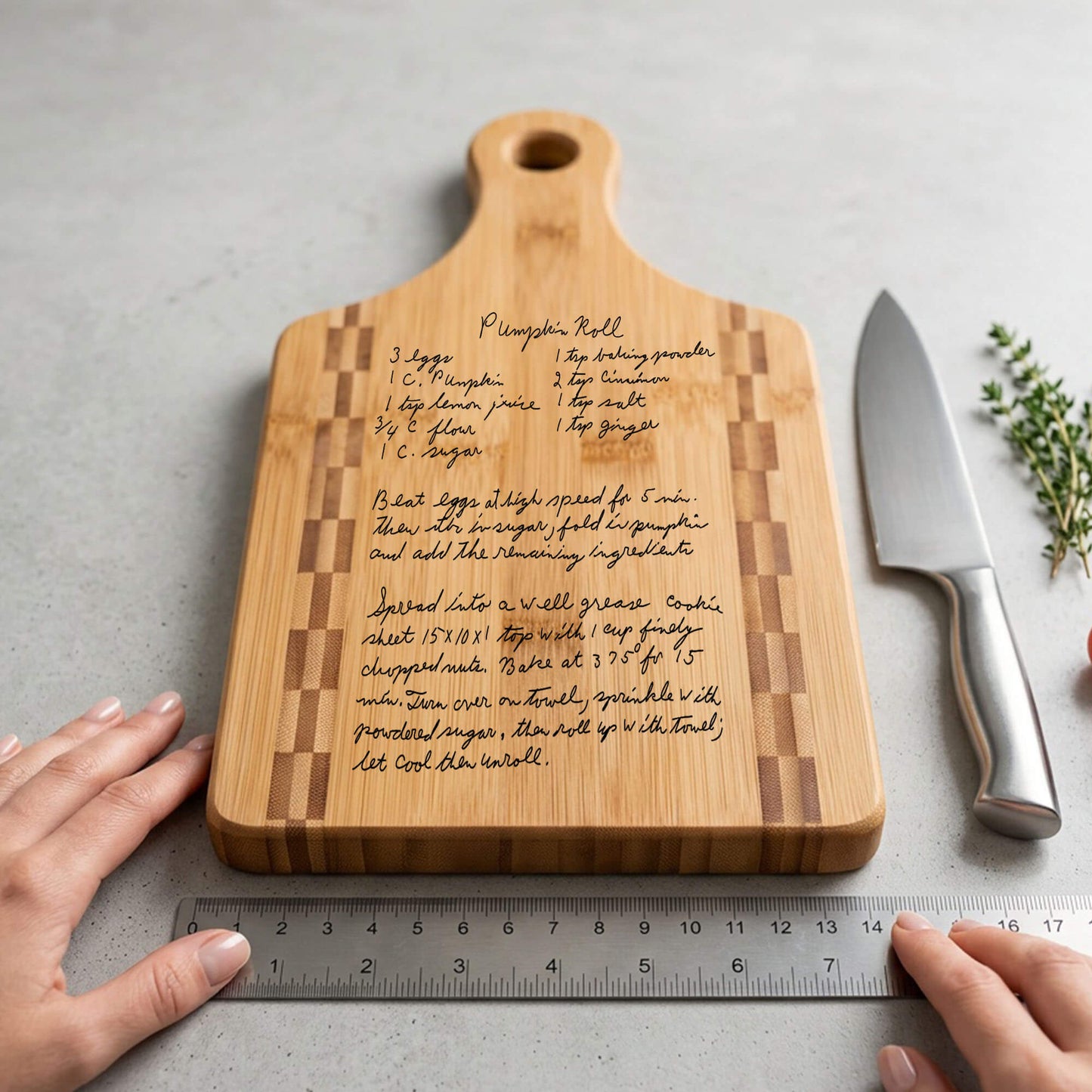 The Handwriting You'd Never Want to Lose — Handwritten Recipe Cutting Board