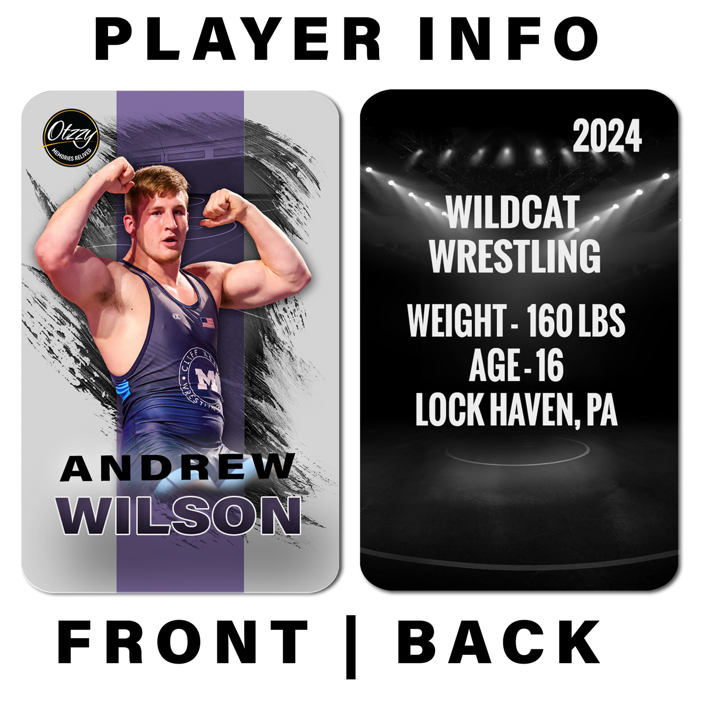 Wrestling Card Stripe - Wrestler Info