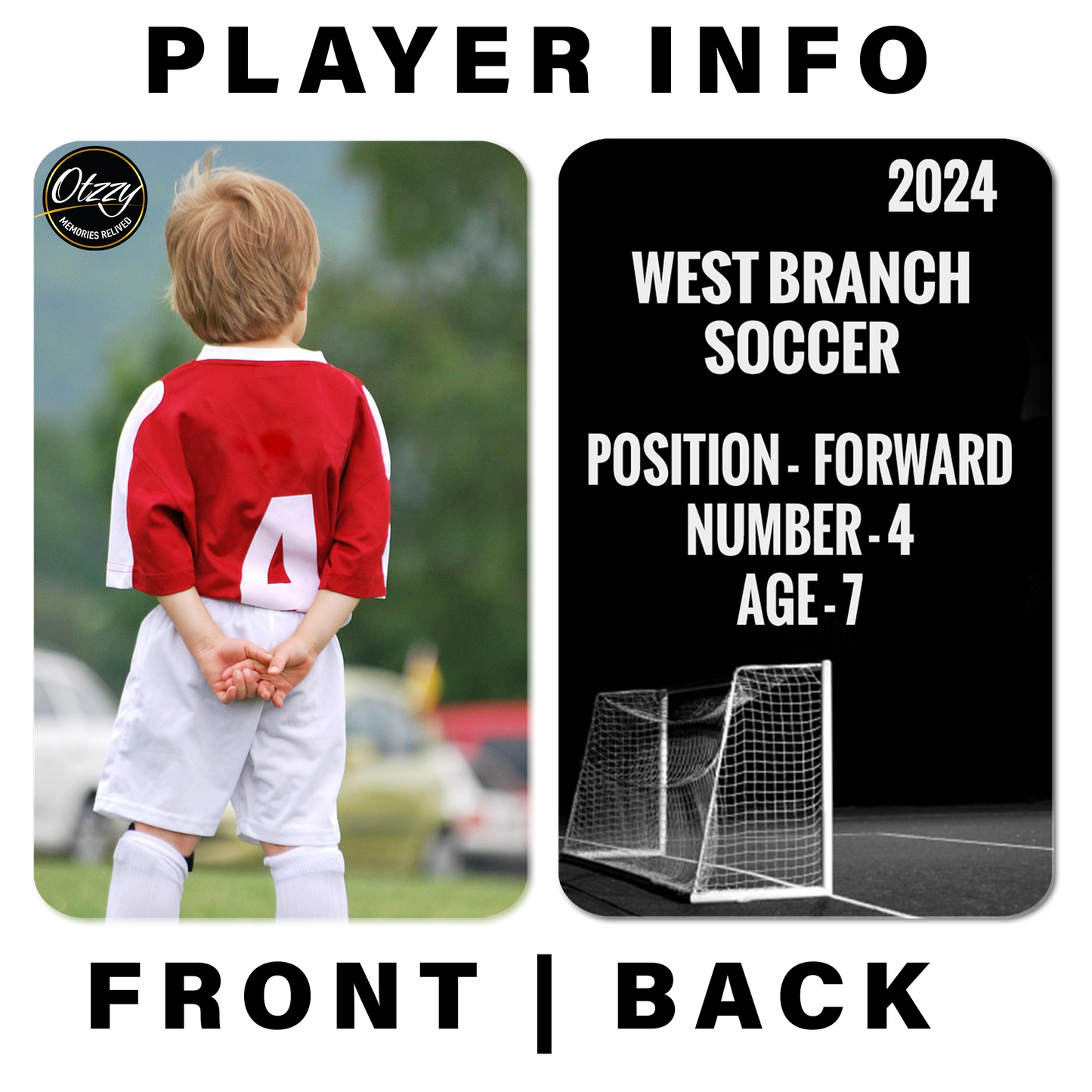 Soccer Photo Card - Player Info