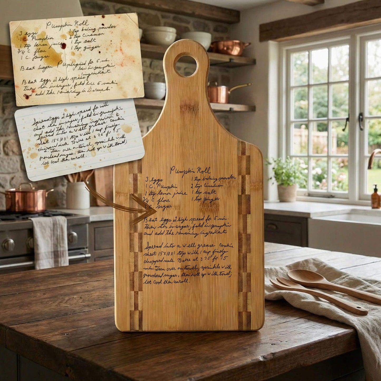 The Handwriting You'd Never Want to Lose — Handwritten Recipe Cutting Board
