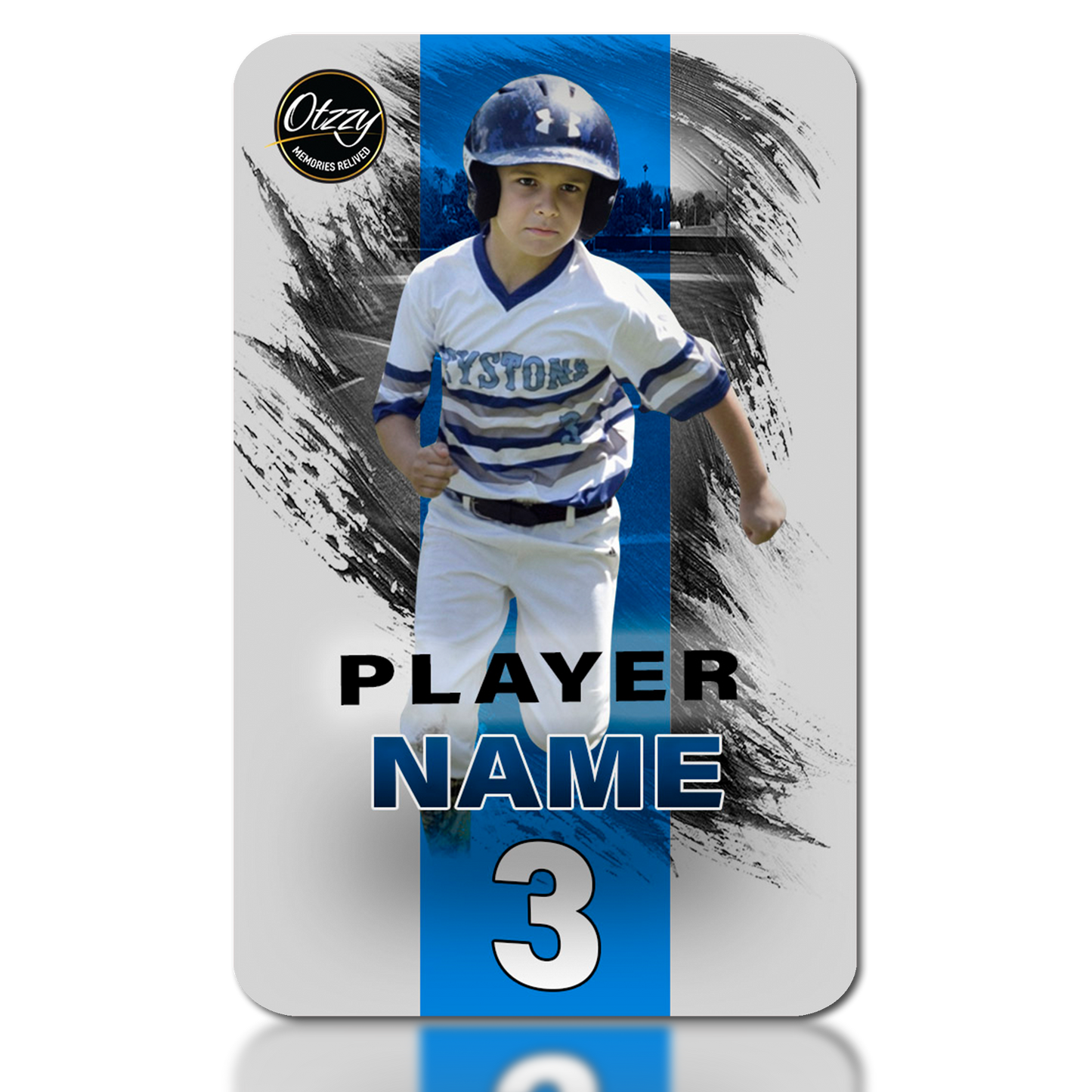 Baseball Card Stripe - Player Info