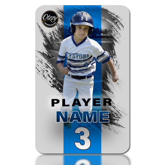 Baseball Card Stripe - Player Info