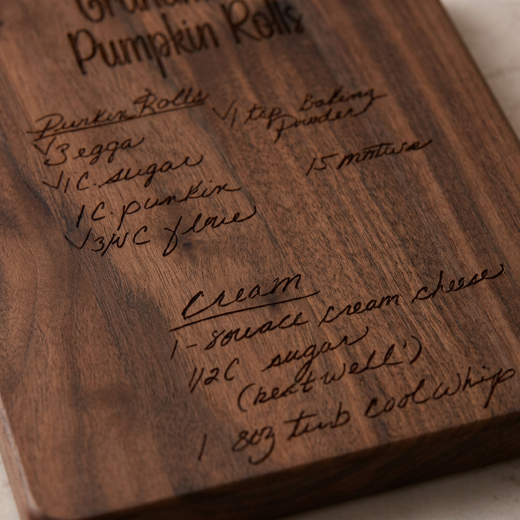 The Handwriting You'd Never Want to Lose — Handwritten Recipe Cutting Board
