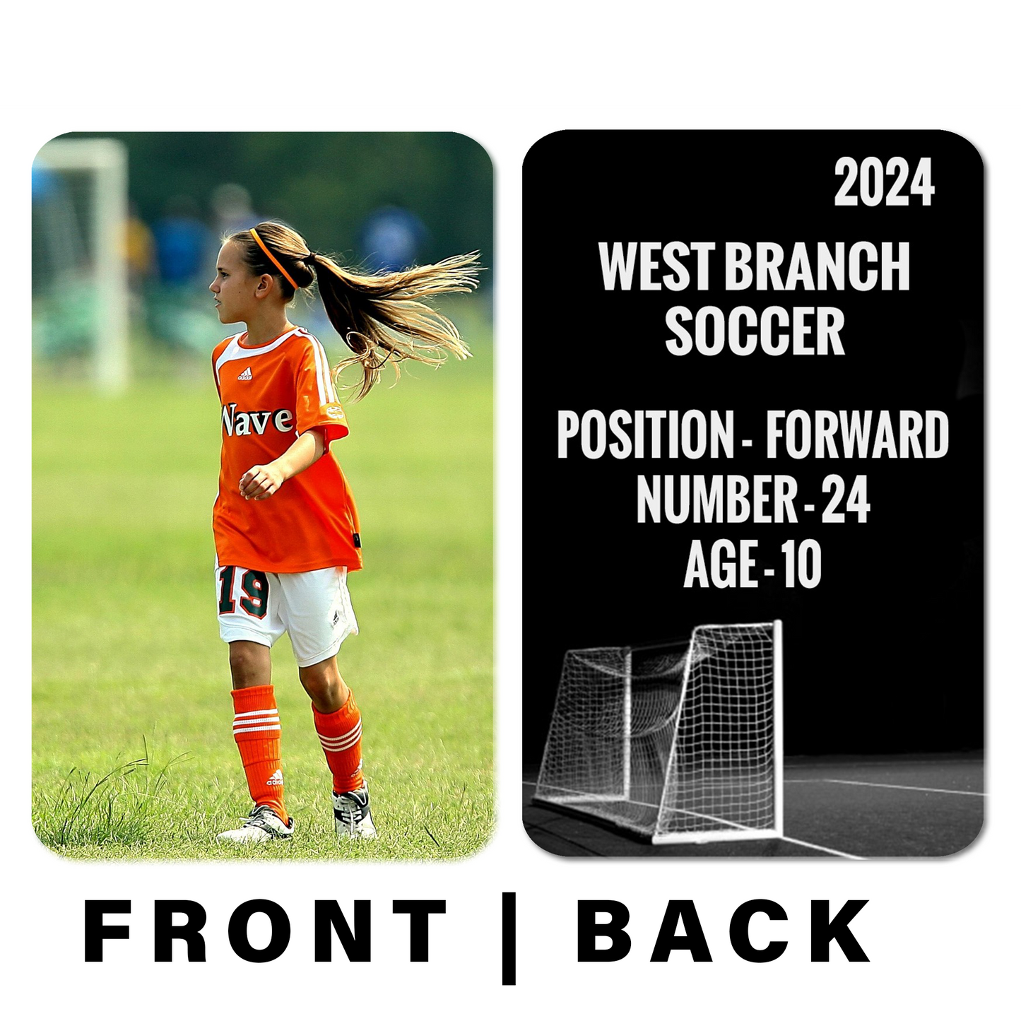 Soccer Card - Photo & Player Info