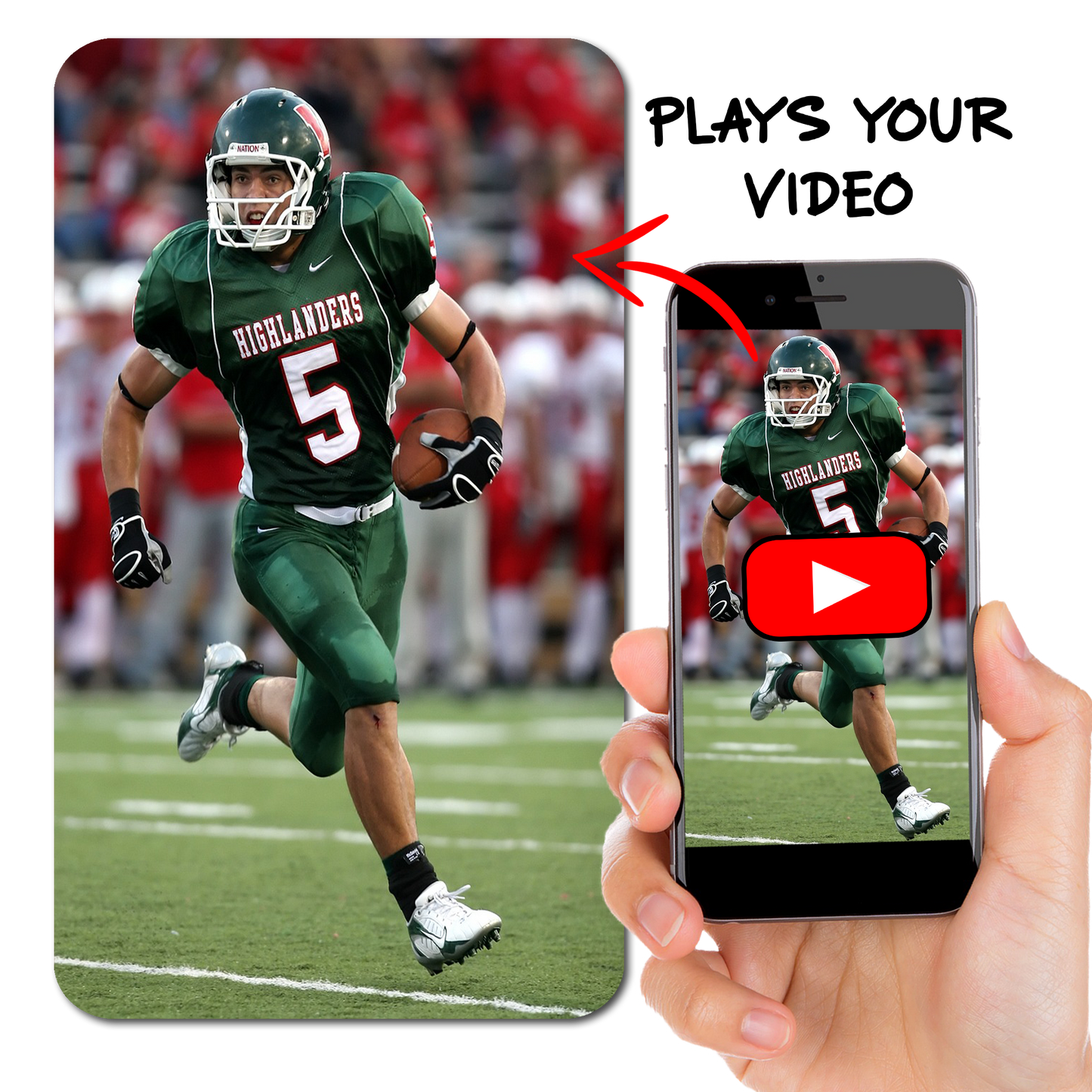 Football Card – Two-Sided Photo