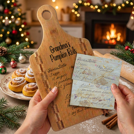 The Handwriting You'd Never Want to Lose — Handwritten Recipe Cutting Board