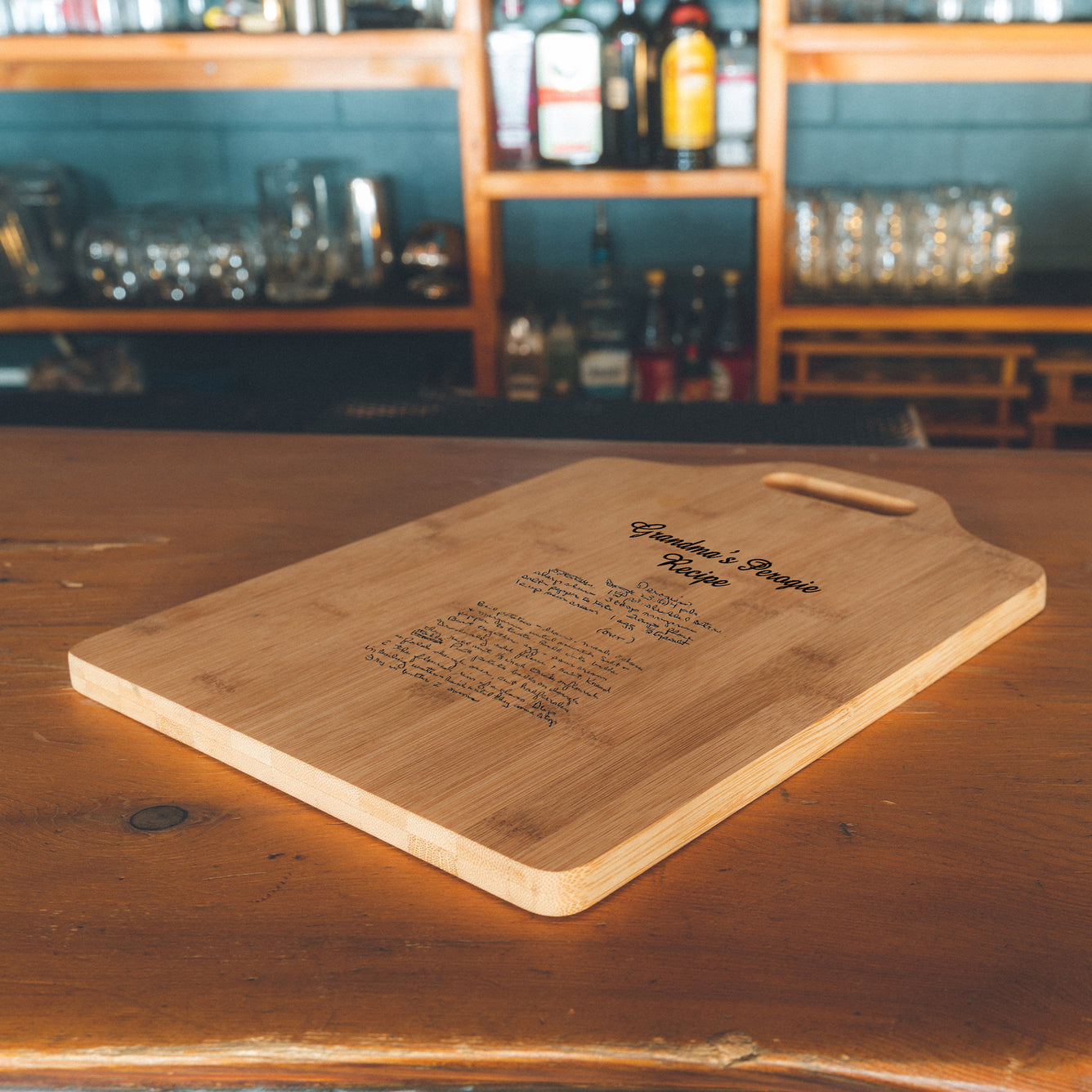 Handwritten Recipe Cutting Board